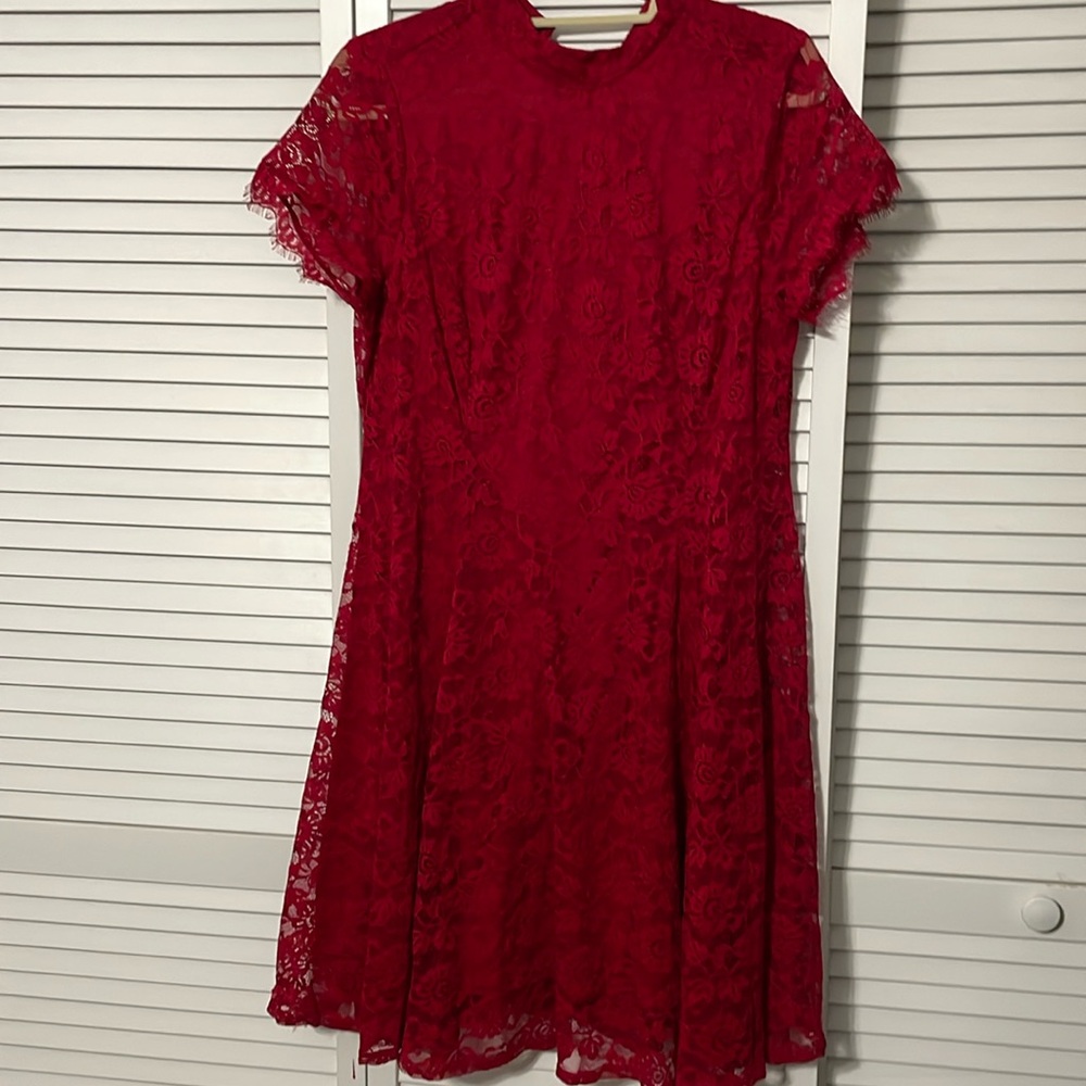 Torrid Red Lace Dress 00
